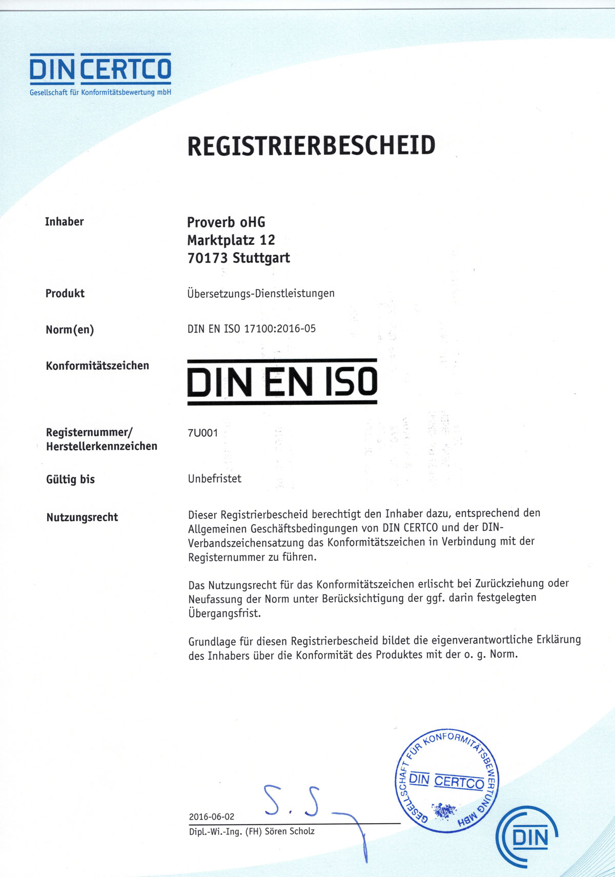Registrierbescheid-7U001-DIN-EN-ISO-17100_2016-05